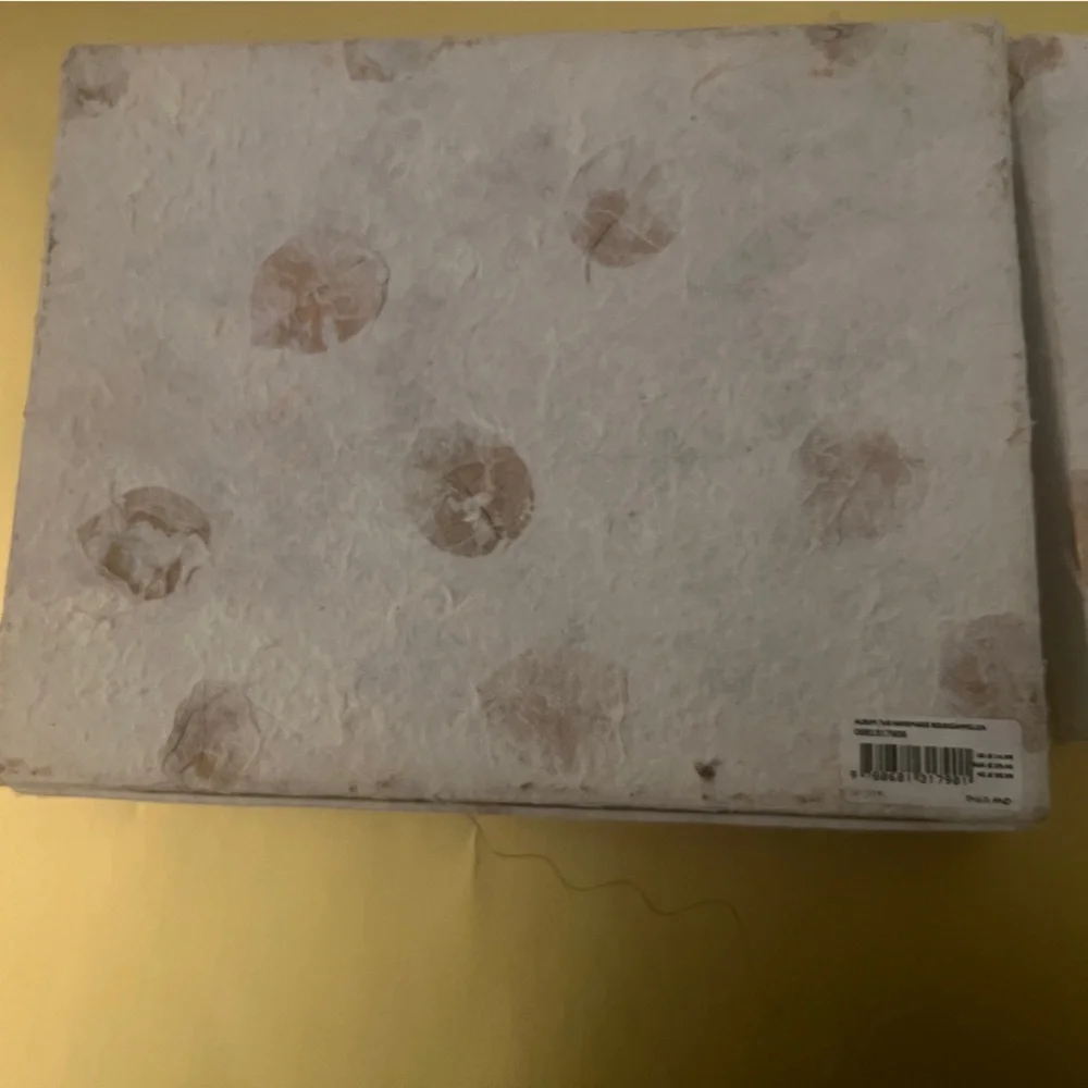 Handmade Scrapbook Memory Album in Matching Box. Textured Paper Photo Album,